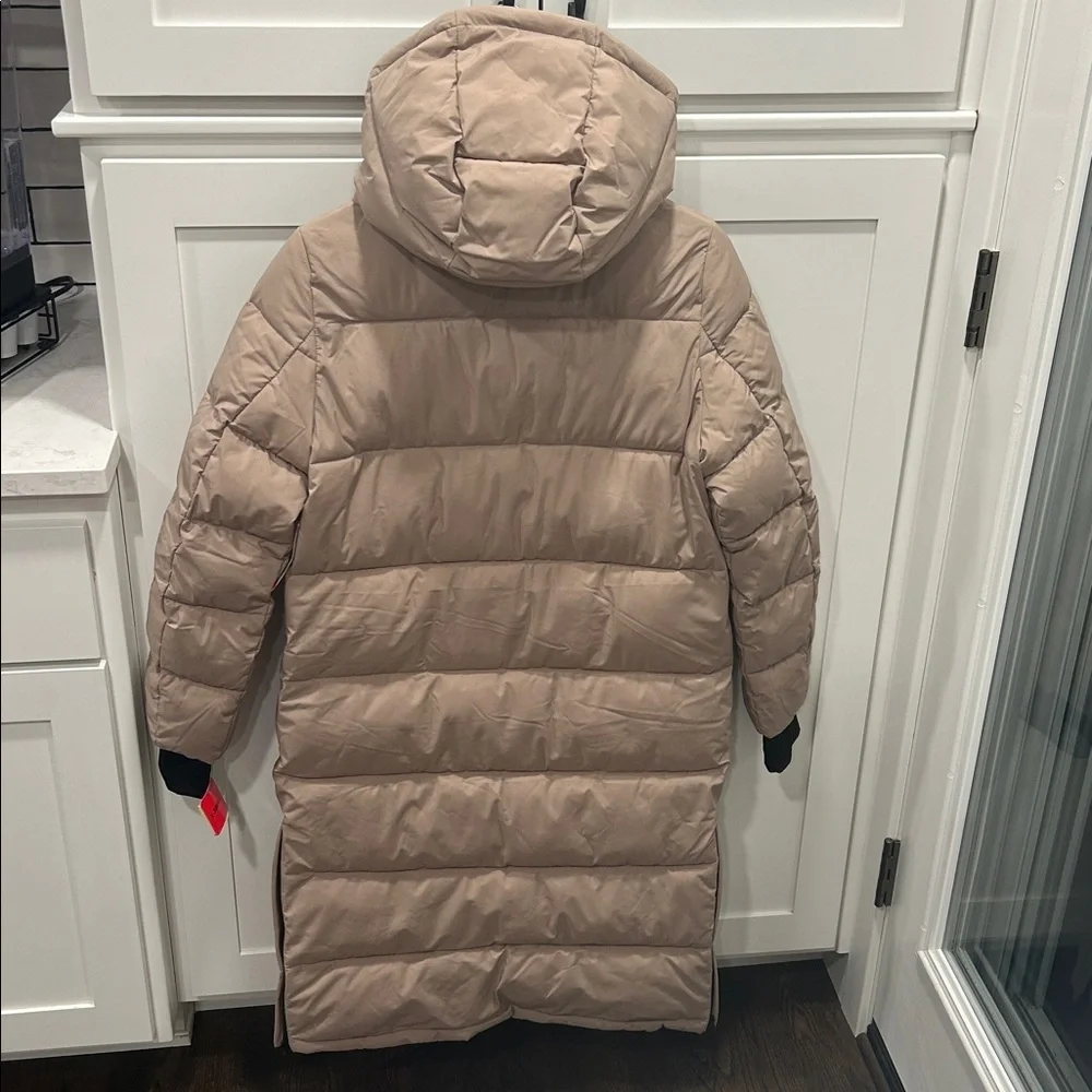 London Fog Women's Removable‎ Hood Ulta Long Puffer Coat - Latte
